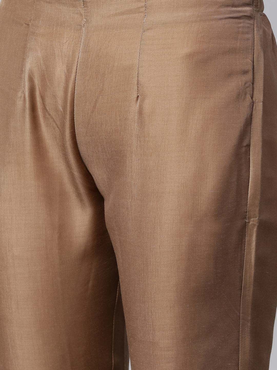 Jompers Women Brown Embroidered Solid Kurta with Trousers - Distacart