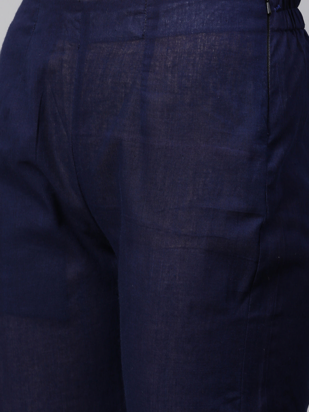 Jompers Women Blue Printed Kurta with Trousers - Distacart