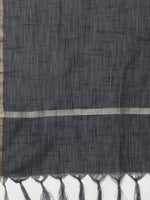 Thumbnail for Jompers Women Navy Blue & Charcoal Grey Self Design Kurta with Trousers & Dupatta - Distacart
