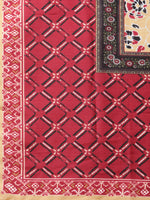 Thumbnail for Jompers Women Mustard Yellow & Maroon Floral Pure Cotton Kurta with Trousers & Dupatta - Distacart