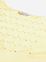Thumbnail for Jompers Women Yellow Embroidered Regular Sequinned Kurta with Trousers & With Dupatta - Distacart