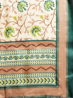 Thumbnail for Jompers Women Green Self-Striped Kurta with Trousers & Art Silk Dupatta - Distacart