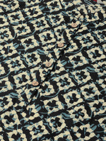 Thumbnail for Jompers Women Cream-Coloured & Black Printed Straight Kurta - Distacart