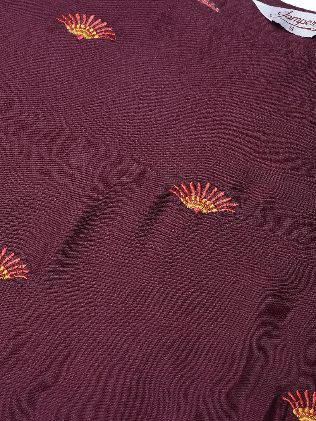 Jompers Women Purple Yoke Design Straight Kurta - Distacart