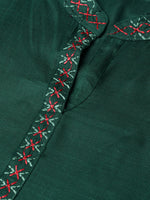 Thumbnail for Jompers Women Green Embroidered Straight Kurta - Distacart