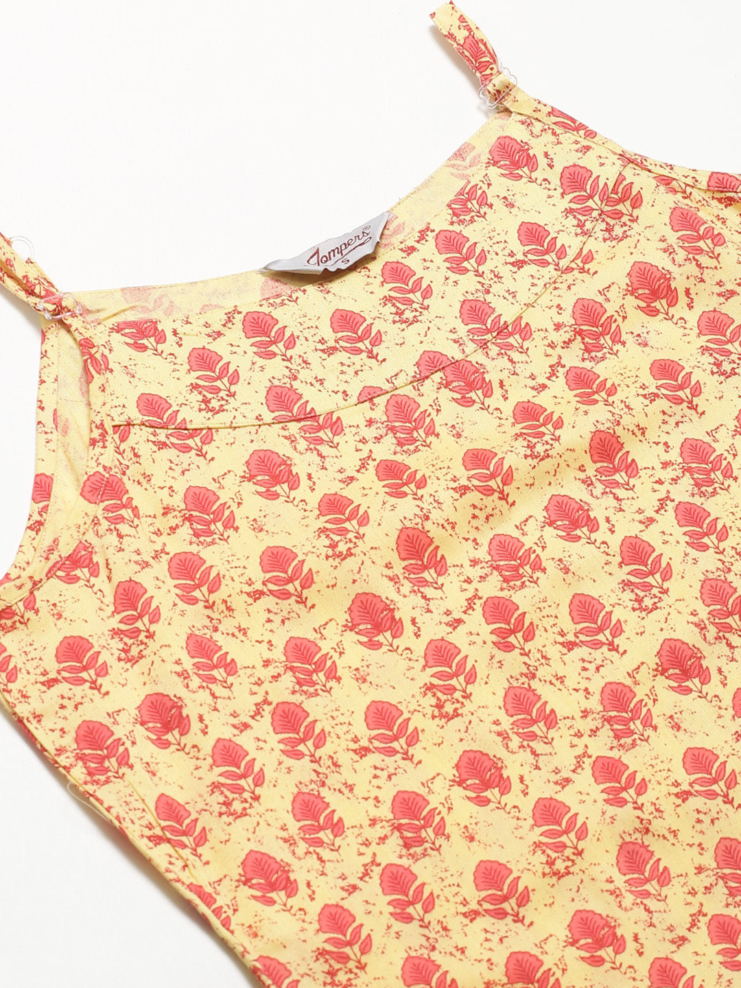 Jompers Women Yellow Printed Straight Kurta - Distacart