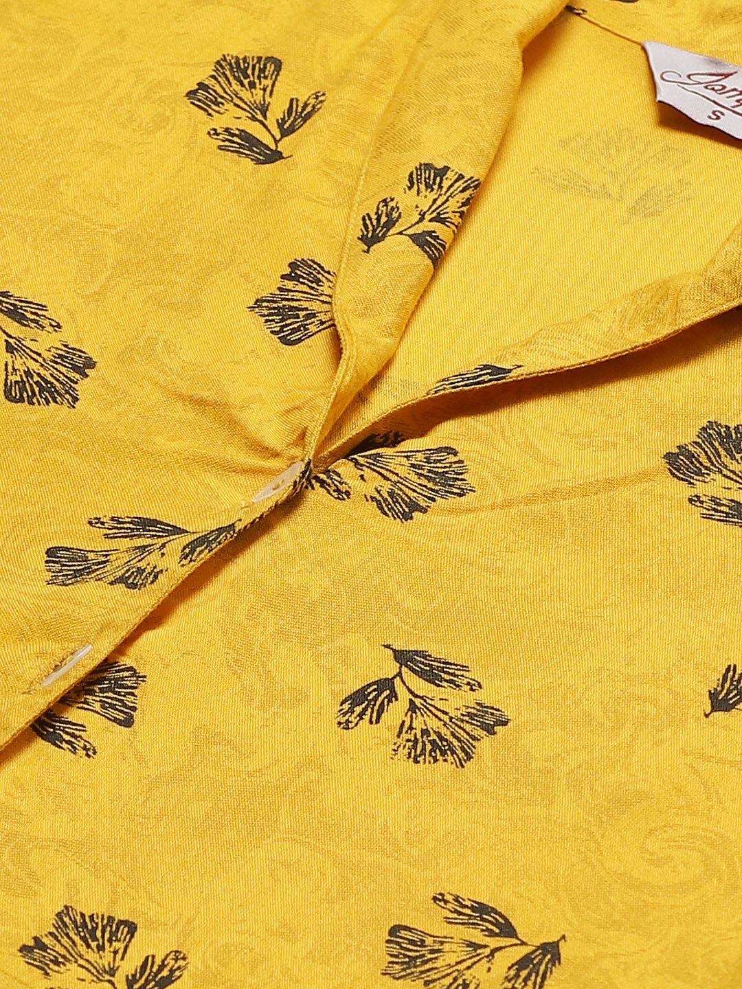 Jompers Women Yellow & Black Floral Printed A-Line Kurta - Distacart