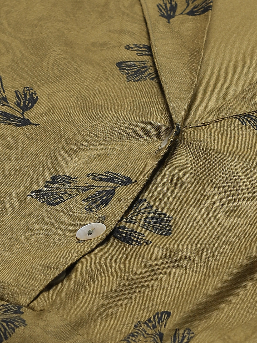 Jompers Women Olive & Black Floral Printed A-Line Kurta - Distacart