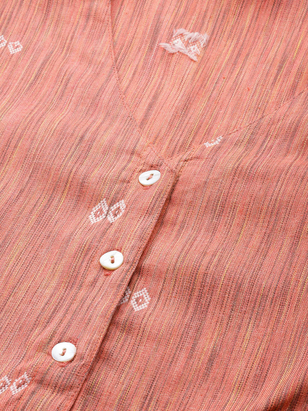 Jompers Women Orange Woven Design Flaired Kurta - Distacart