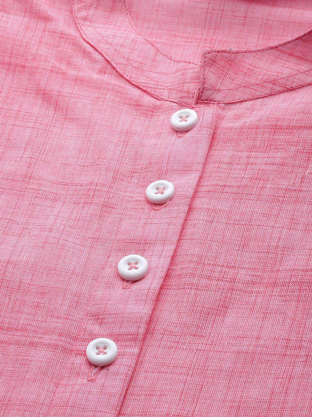 Jompers Women Pink Pure Cotton Woven Design Straight Kurta - Distacart