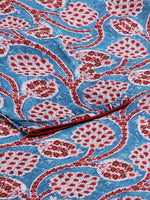 Thumbnail for Jompers Women Blue & Red Ethnic Motifs Printed Keyhole Neck Kurta - Distacart