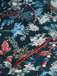 Thumbnail for Jompers Women Blue & Pink Floral Printed Floral Anarkali Kurta - Distacart