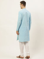 Thumbnail for Jompers Men's Sky Embroidered Kurta Payjama Sets