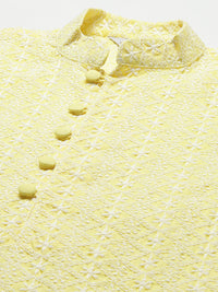 Thumbnail for Jompers Men's Yellow Embroidered Kurta Payjama Sets