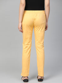 Thumbnail for Jompers Women Beige Smart Slim Fit Solid Regular Trousers - Distacart