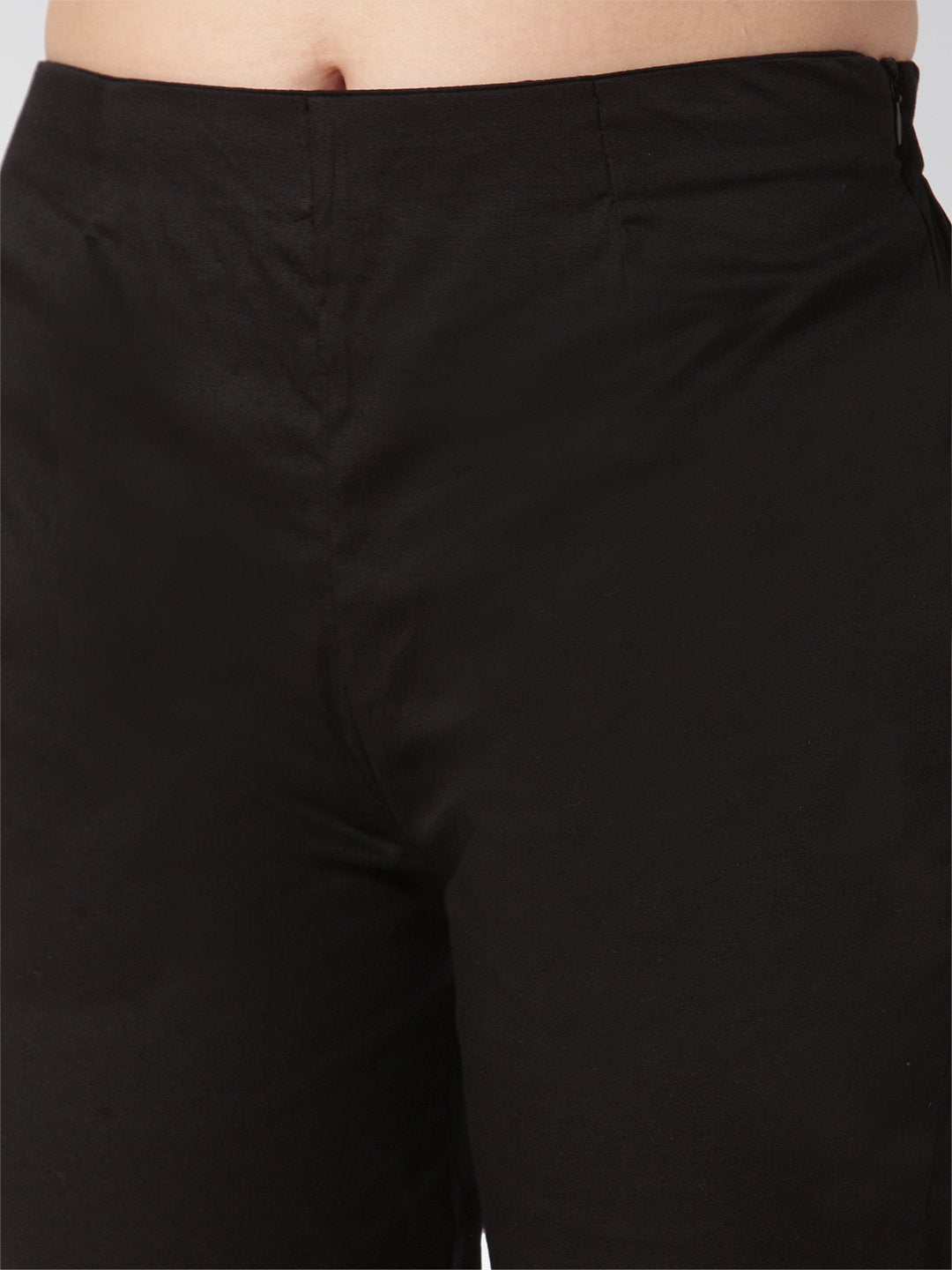 Jompers Women Black Smart Slim Fit Solid Regular Trousers - Distacart