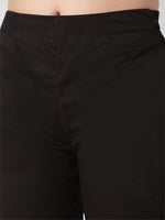 Thumbnail for Jompers Women Black Smart Slim Fit Solid Regular Trousers - Distacart
