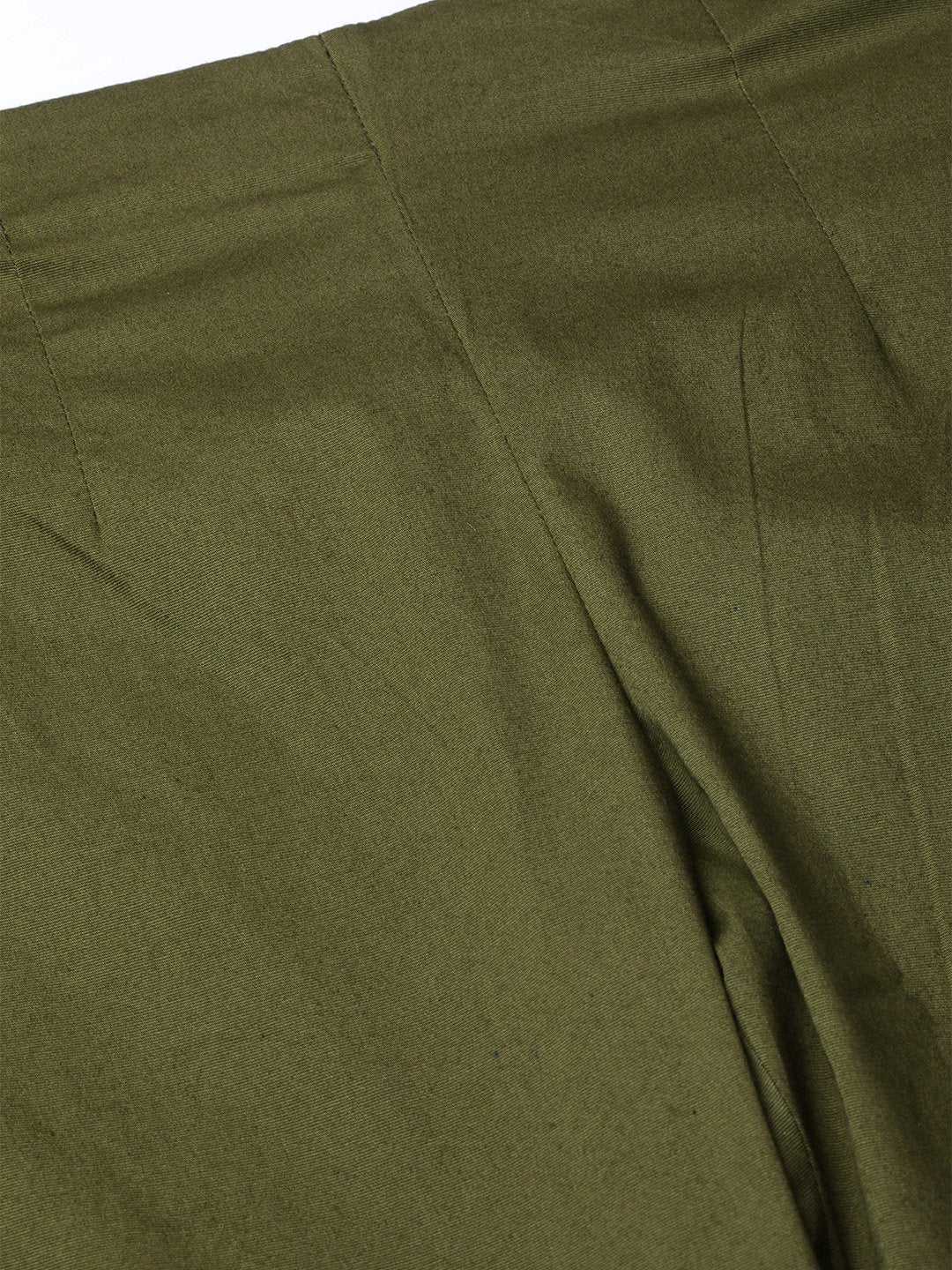 Jompers Women Olive Green Smart Slim Fit Solid Regular Trousers - Distacart