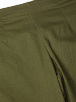 Thumbnail for Jompers Women Olive Green Smart Slim Fit Solid Regular Trousers - Distacart