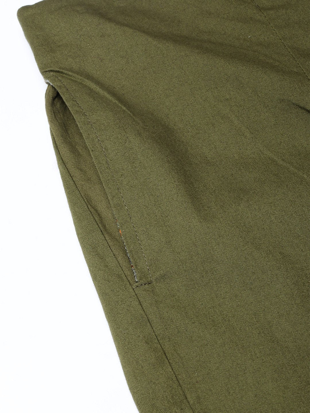 Jompers Women Olive Green Smart Slim Fit Solid Regular Trousers - Distacart