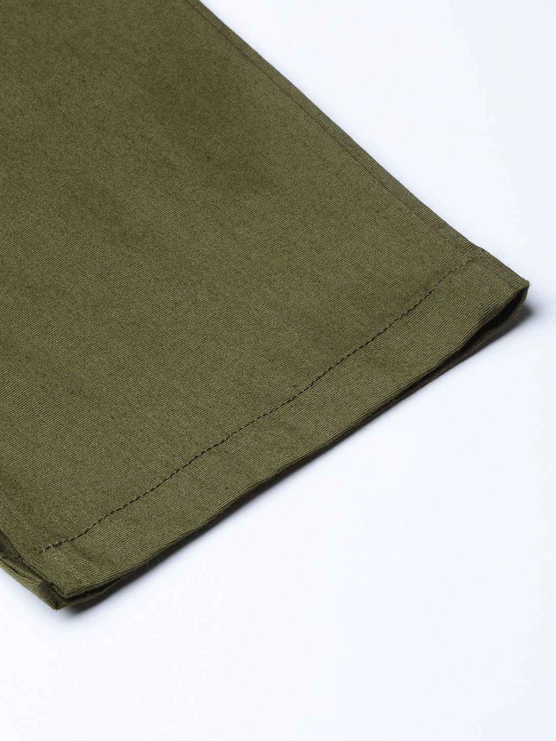Jompers Women Olive Green Smart Slim Fit Solid Regular Trousers - Distacart