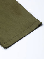 Thumbnail for Jompers Women Olive Green Smart Slim Fit Solid Regular Trousers - Distacart