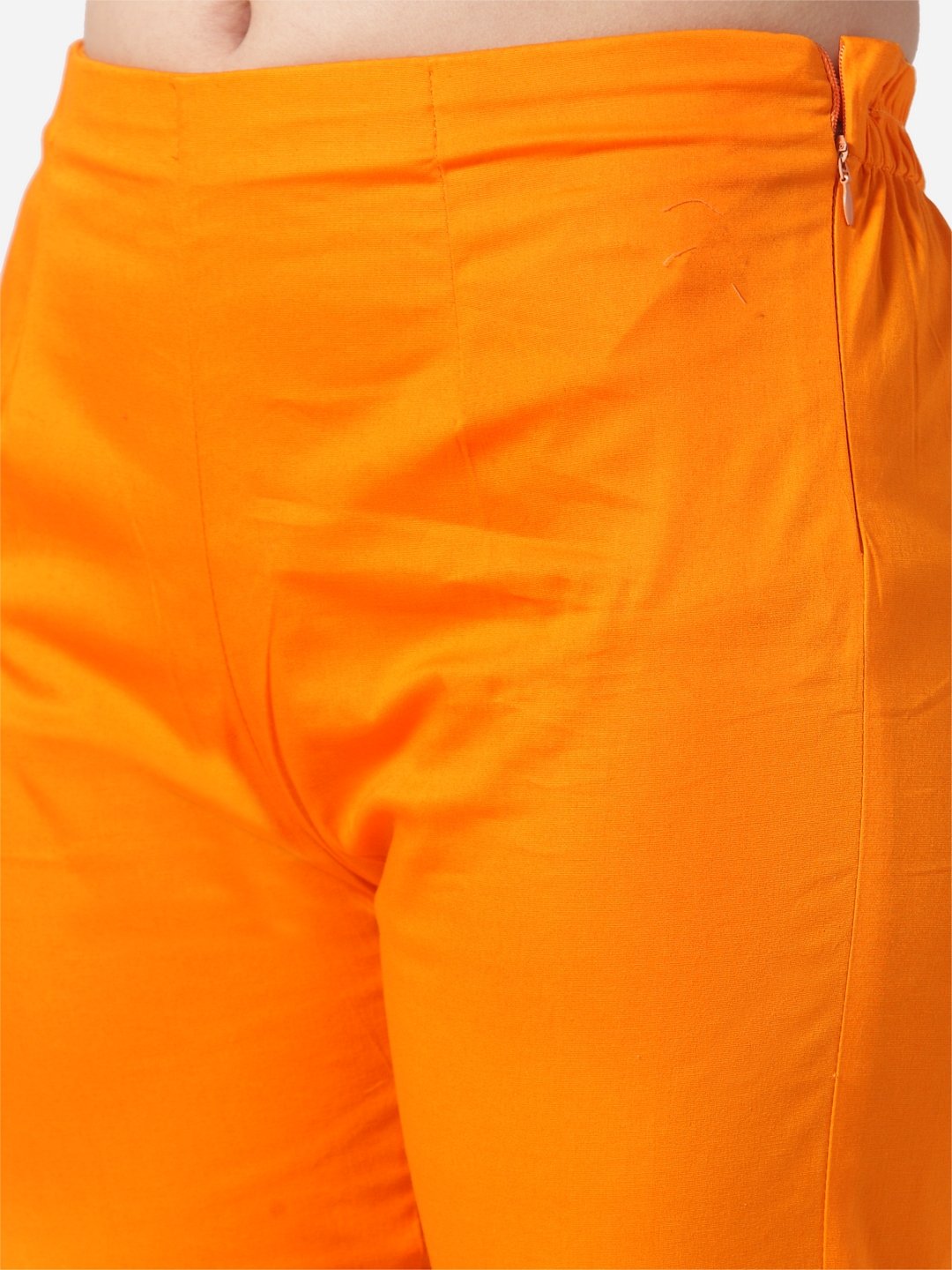 Jompers Women Orange Smart Slim Fit Solid Regular Trousers - Distacart