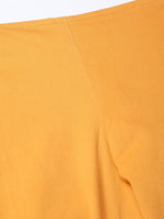 Thumbnail for Jompers Women Mustard Smart Fit Solid Bottom Flared Trousers - Distacart