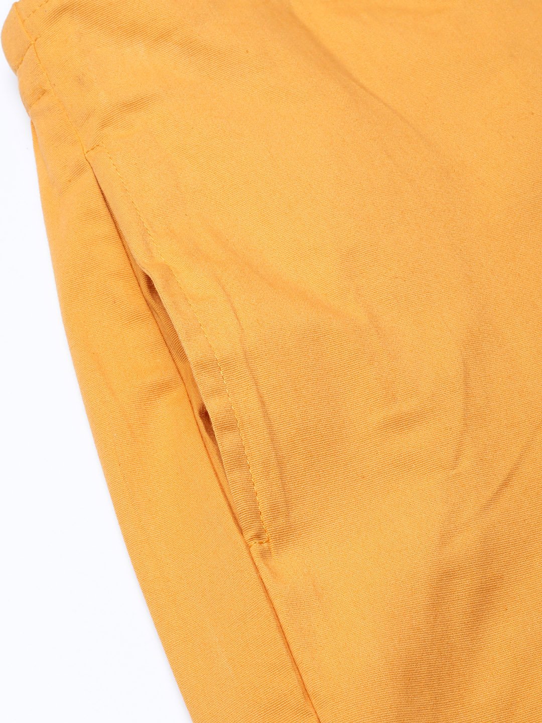 Jompers Women Mustard Smart Fit Solid Bottom Flared Trousers - Distacart