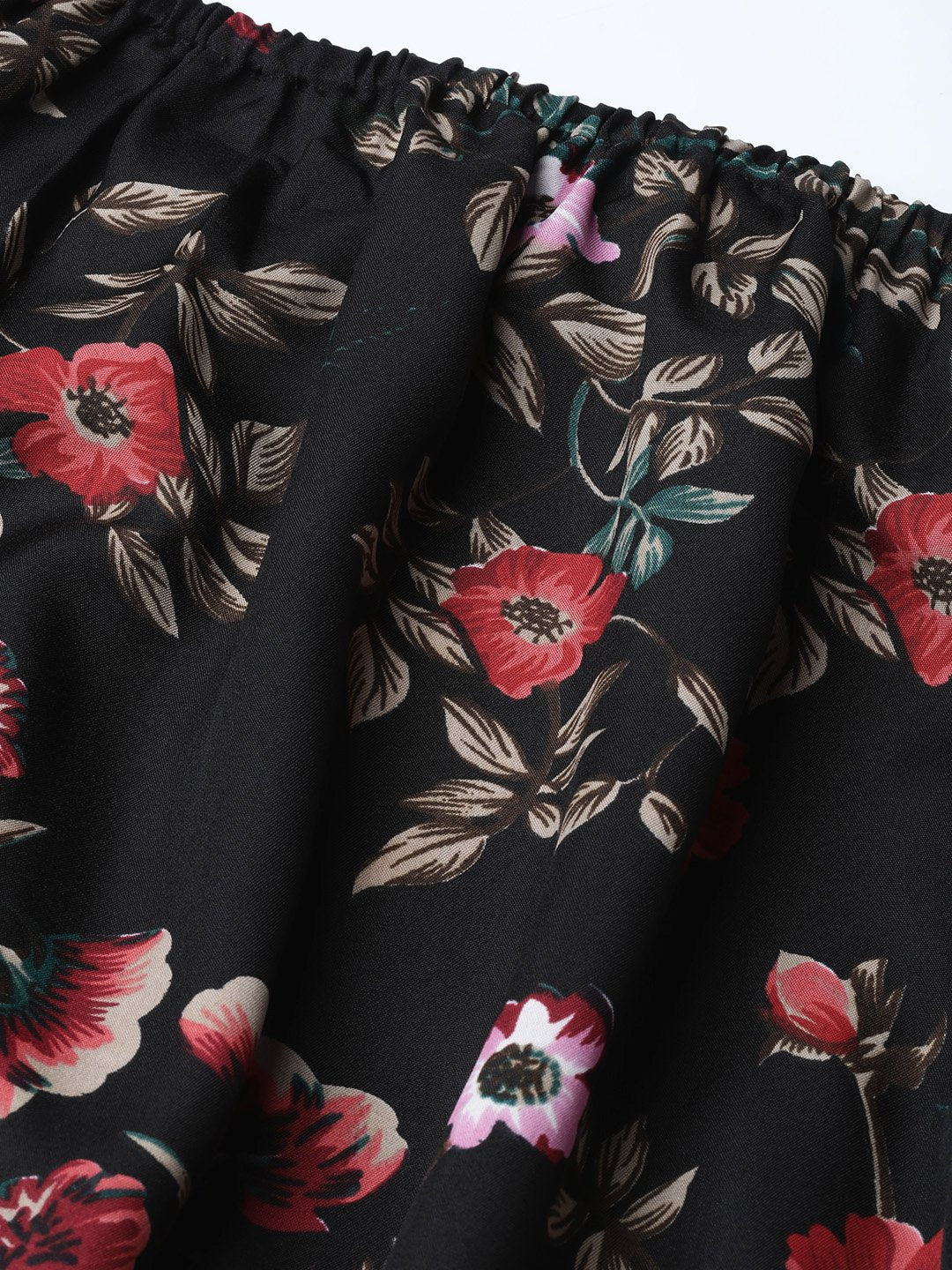 Jompers Women Black Printed Bardot Top - Distacart