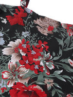 Thumbnail for Jompers Women Black & Red Printed Tiered Top - Distacart