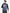 Jompers Men Navy-Blue Printed Satin Nehru Jacket - Distacart