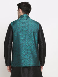 Thumbnail for Jompers Men's Green Self-Designed Green Waistcoat