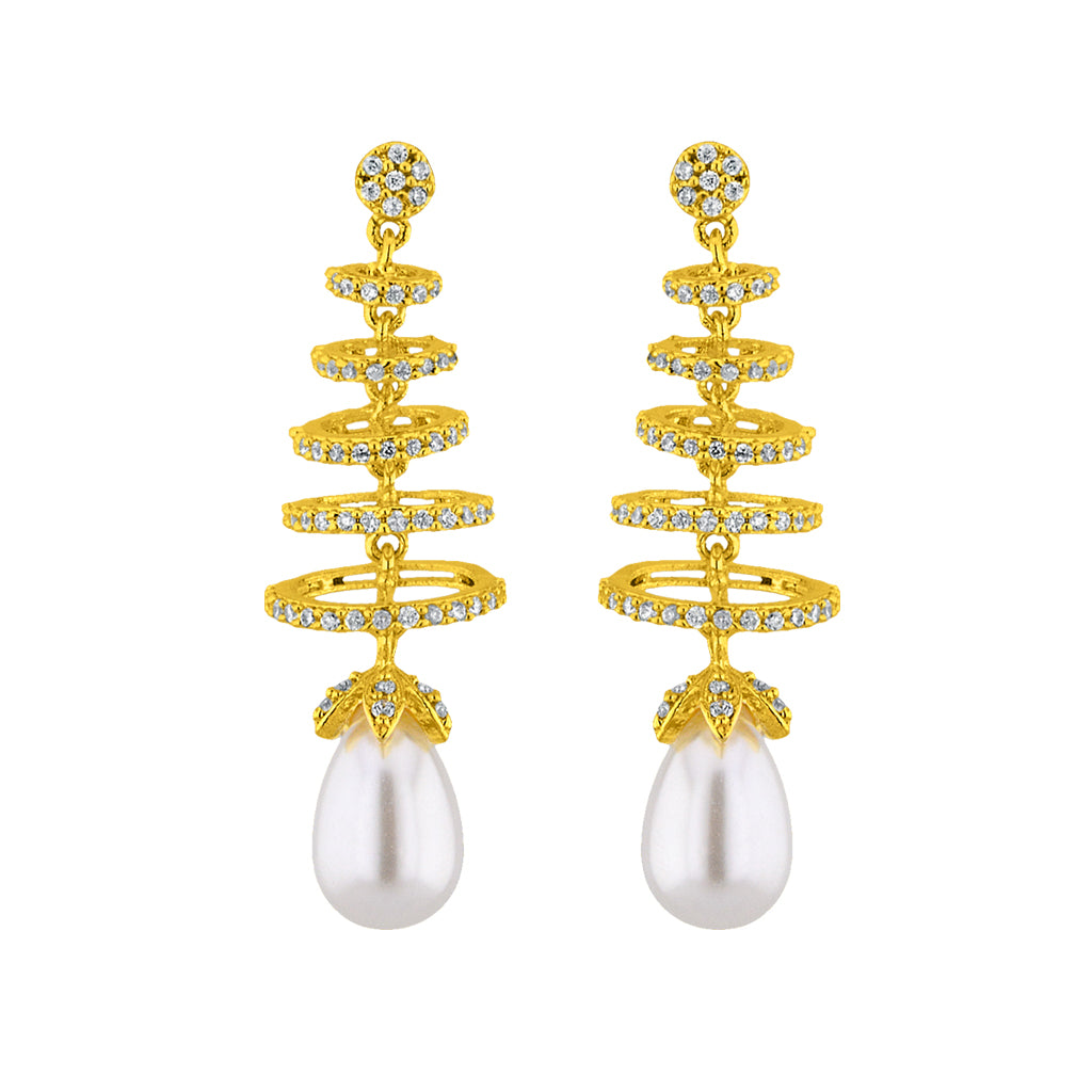 J Pearls Alluring Pearl Earrings - Real Pearl Jewelry - Distacart