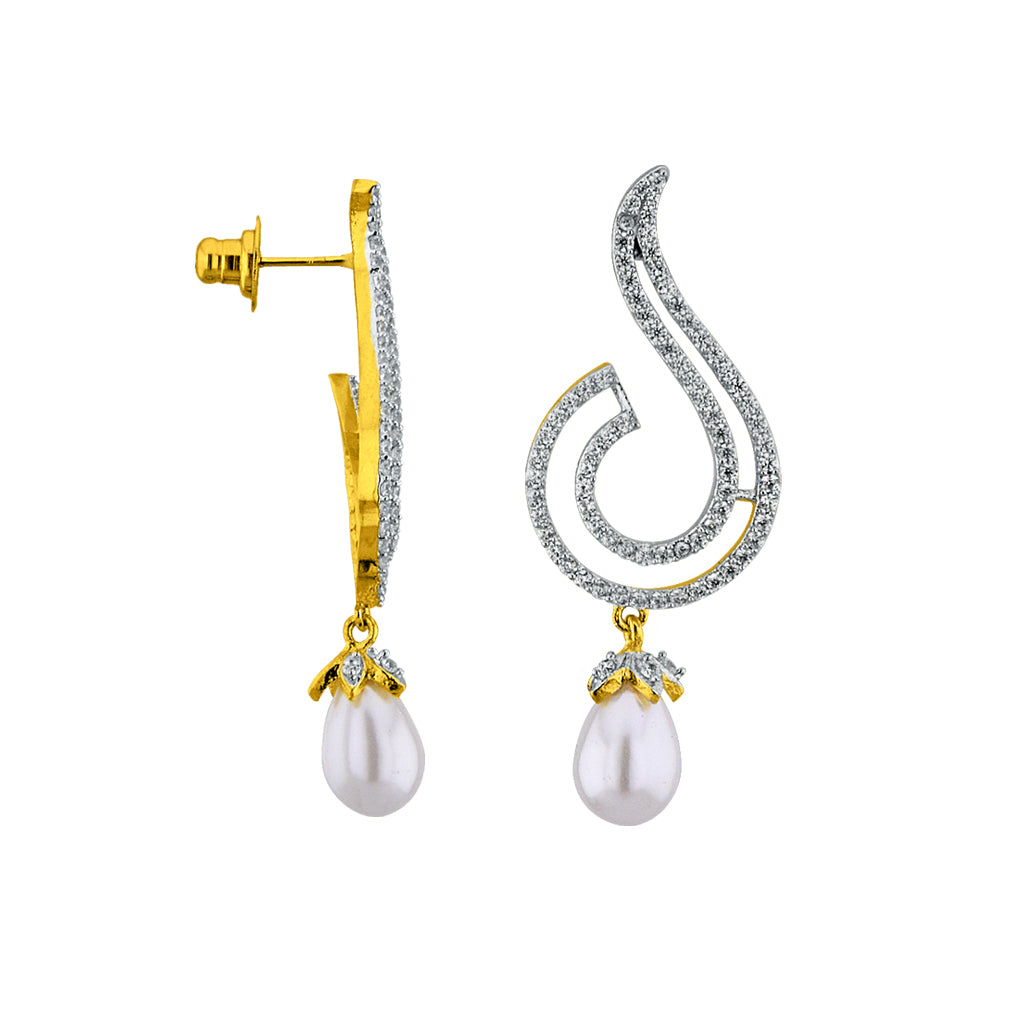 J Pearls Vivid Pearl Drop Earrings - Real Pearl Jewelry - Distacart