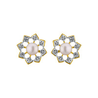 Thumbnail for J Pearls Sun Flower Earrings - Real Pearl Jewelry - Distacart