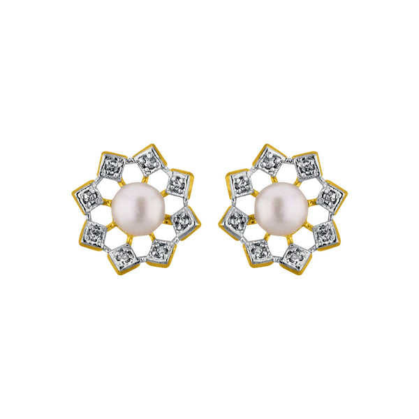 J Pearls Sun Flower Earrings - Real Pearl Jewelry - Distacart