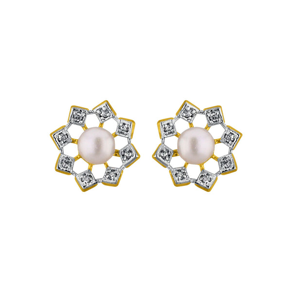 J Pearls Sun Flower Earrings - Real Pearl Jewelry - Distacart