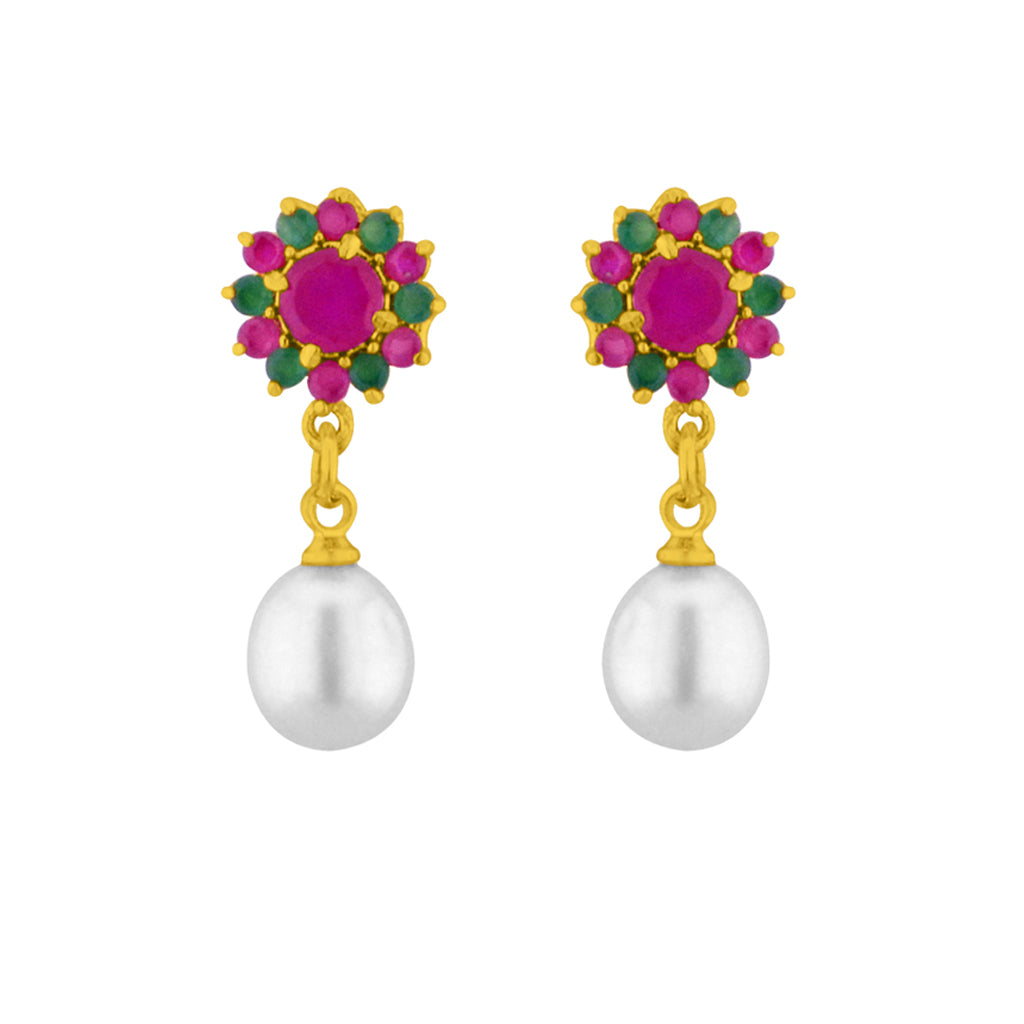 J Pearls Delightful Pearl Earrings - Real Pearl Jewelry - Distacart