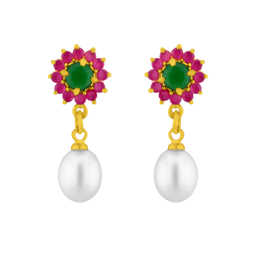 J Pearls Alluring Pearl Earrings - Real Pearl Jewelry - Distacart