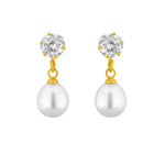 Thumbnail for J Pearls White Drop Pearl Earrings - Real Pearl Jewelry - Distacart