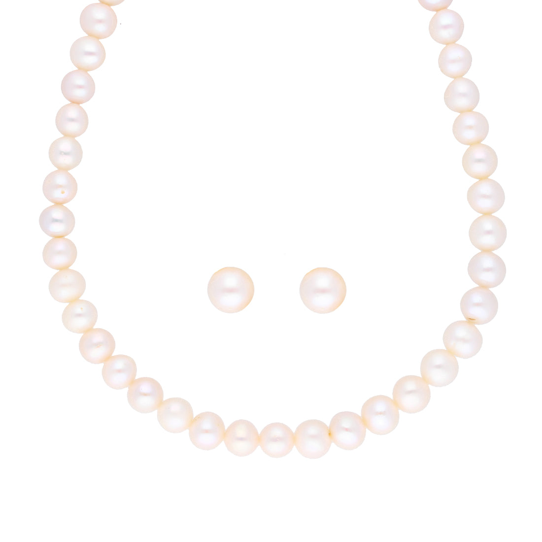 J Pearls Round Pearl Necklace - Real Pearl Jewelry - Distacart