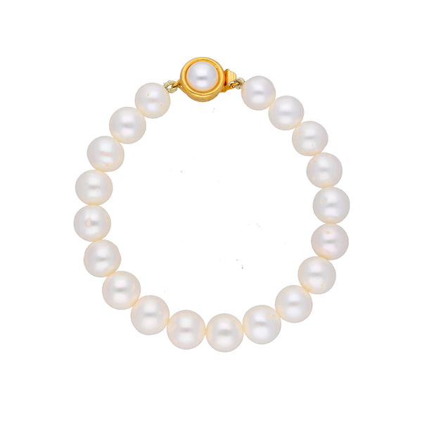 J Pearls Lucky Pearl Bracelet - Real Pearl Jewelry - Distacart