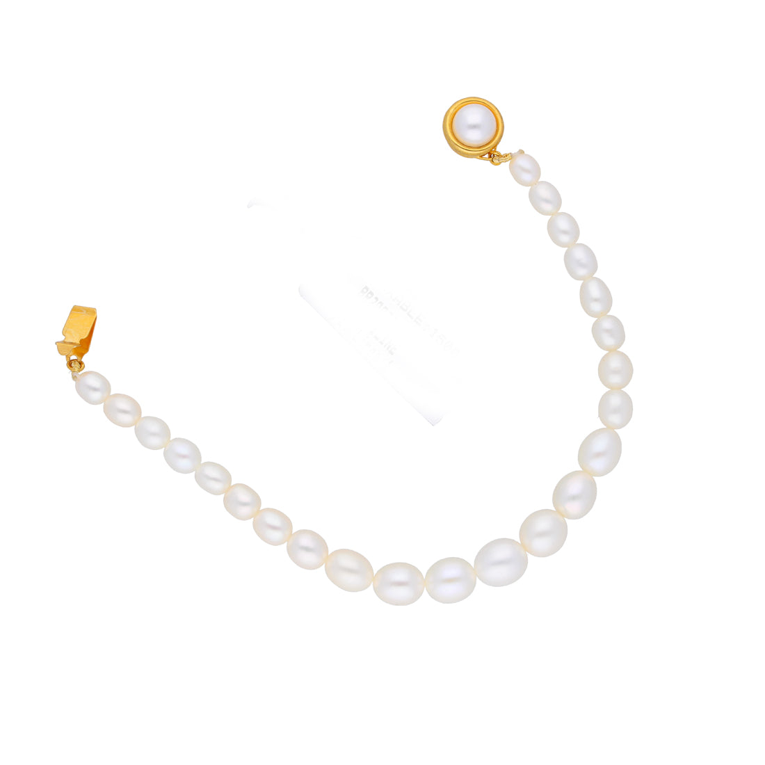 J Pearls White Charm Pearl Bracelet - Real Pearl Jewelry - Distacart