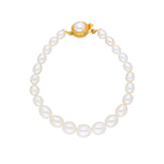 Thumbnail for J Pearls White Charm Pearl Bracelet - Real Pearl Jewelry - Distacart