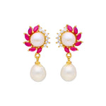 Thumbnail for J Pearls Mahika Pearl Earrings - Real Pearl Jewelry - Distacart