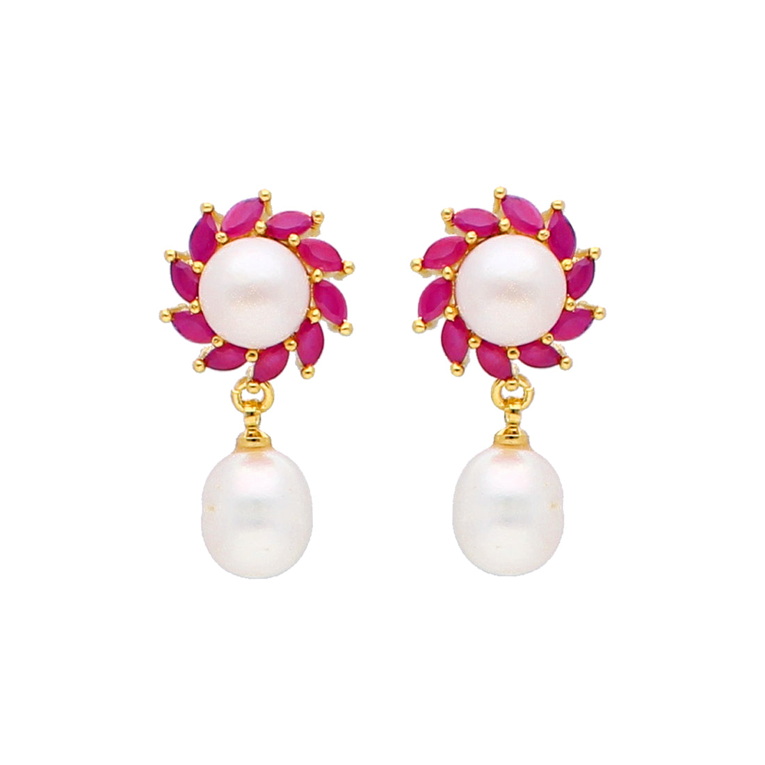 J Pearls Dhriti Pearl Earrings - Real Pearl Jewelry - Distacart
