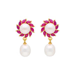 Thumbnail for J Pearls Dhriti Pearl Earrings - Real Pearl Jewelry - Distacart