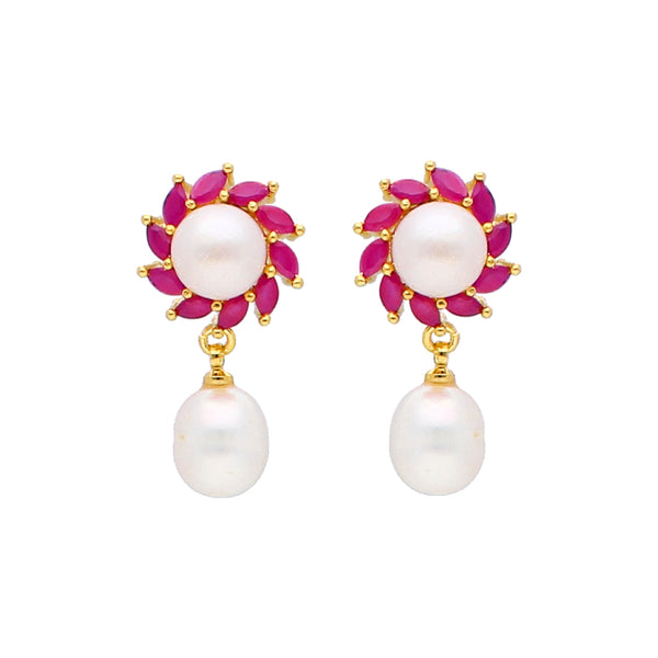 J Pearls Dhriti Pearl Earrings - Real Pearl Jewelry - Distacart