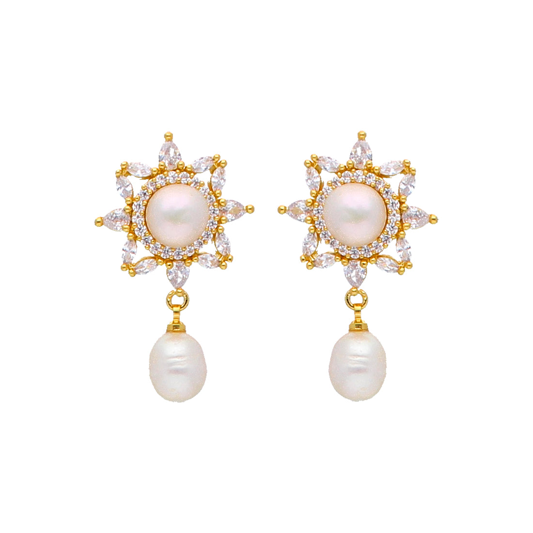 J Pearls Ferna Pearl Earrings - Real Pearl Jewelry - Distacart
